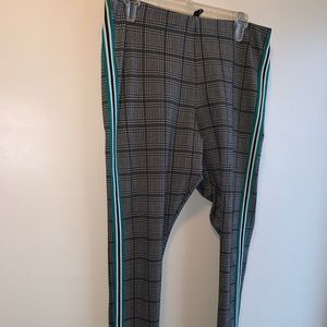 Plaid Fitted Pants